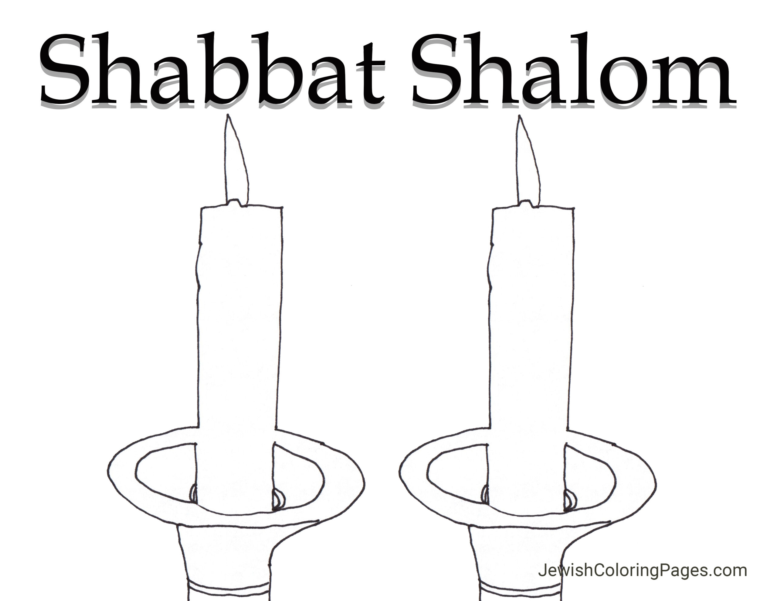 Shabbat Shalom Free Printable Coloring Page